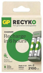 GP Batteries GP B50224 Eco E221+ 2xAA ReCyko 2100mAh akkumulátor töltő