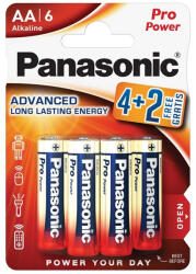 Panasonic LR6PPG/6BP 4+2F 1, 5V AA alkáli tartós ceruzaelem 6 db/csomag