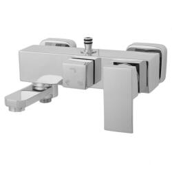 Erga Cube, zuhanycsaptelep kádtöltővel és felső zuhanyoszlop-csatlakozóval, 150 mm, króm, ERG-YKA-BW. CB-CHR (ERG-YKA-BW.CB-CHR)