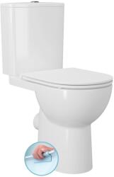 SAPHO Sapho, SANIVEX kombi WC, magasított ülőke, perem nélküli, alsó/hátsó lefolyó, fehér, PC108WR (PC108WR)