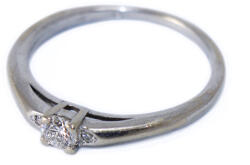 Ékszershop Fehérarany eljegyzési gyűrű gyémánttal (1336441)
