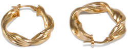 Ékszershop Fényes és matt csavart arany karika fülbevaló (1329906)