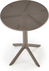 Halmar Kerek asztal CALVO, khaki, műanyag, 60 cm átmérőjű