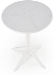 Halmar CALVO kerek asztal, fehér, műanyag, 60 cm átmérőjű