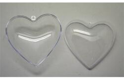  Műanyag átlátszó szétszedhető szív 10cm (357653)