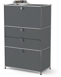 Tchibo - /Cn3 fém komód 2 lenyíló ajtóval és 2 fiókkal - szürke - tchibo - 249 995 Ft