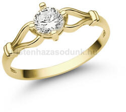  E303SC - CIRKÓNIA köves Sárga arany Eljegyzési Gyűrű (E303SC)
