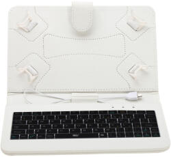 MRG Husa tableta MRG M536, Cu tastatura, MicroUSB, Model X, 7 inch, Alb