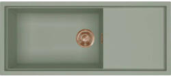 Elleci ELLECI- Mosogatótálca Sintesi 510 Keratek K82 Sage Green bronz tartozékokkal (LKS51082BRZ)