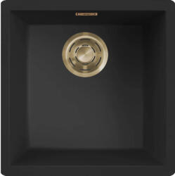 Elleci ELLECI- Mosogatótálca Zen-F 102 Keratek K86 Black arany tartozékokkal (LKZ10286F01GLD)