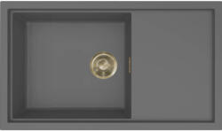 Elleci ELLECI- Mosogatótálca Sintesi 410 Keratek K99 Dark Grey arany tartozékokkal (LKS41099GLD)