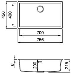 Elleci ELLECI- Mosogatótálca Zen 130 Keratek K82 Sage Green arany tartozékokkal (LKZ13082GLD)