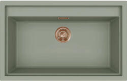 Elleci ELLECI- Mosogatótálca Sintesi 130 Keratek K82 Sage Green bronz tartozékokkal (LKS13082BRZ)