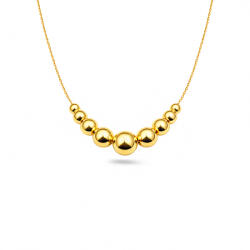  Anker nyaklánc gyöngyökkel, 14 karátos sárga arany IZ21362