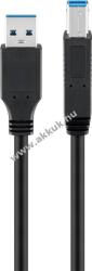 Goobay USB-A-USB-B kábel 1, 8m fekete 15W 3A 5Gbit/s USB 3.0