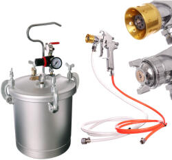 Technic 8 literes festőegység, festékpisztoly 2, 5 mm-es fúvókával, 5 méteres tömlők, nyomáscsőkkentő PT-8H-77