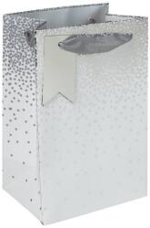 Eurowrap ajándéktasak (12, 7x20, 3x9 cm) ezüst, ombre, csillagos (5) (34834-9C)