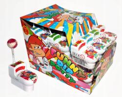 Profisa Gyümölcsös nyalóka Funny Dip Potty porral 24db 480g