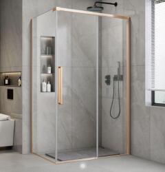Wellis Clara tolóajtós zuhanykabin füst üveggel 120x90 cm Rose Gold WC00575 - zuhanykabin-shop