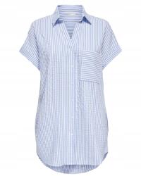 ONLY női rövid ujjú ing csíkos kék 15250948 M-es méret (15250948)