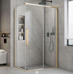 Wellis Clara tolóajtós zuhanykabin füst üveggel 120x90 cm Gold WC00574 - maredesign