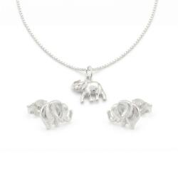 Ezüst Elefánt mintás ezüst ékszerszett