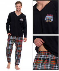 Moraj Férfi Pizsama Pamut Hosszú Kockás Nadrág Hosszú Ujjú XL (PDM4600-011)