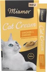 Miamor Cat Cream - Csirke és sajt, 6x15g - 90 g