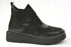 Bombonella 773 1900 fekete platformos női bakancs Bőr méret 37 (773 1364)