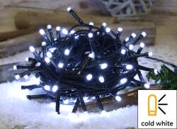 TRACON Ghirlandă luminoasă de Crăciun cu LED, de interior/exterior 230VAC, 2+10M, 100LED, 3, 6W, 12000-13000K, IP44 (CHRSTOB100CW)