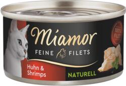 Miamor Filets Naturelle konzerv 80g - Csirke + garnélarák