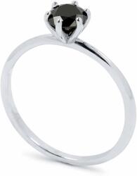 White & Black Fekete gyémánt eljegyzési gyűrű - 0, 73 karát (AU14294)