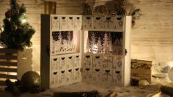 TRACON Calendar Advent cu LED de Crăciun, cu baterii Timer 6+18h, 6LED, 3000K, 2xAAA (CHRACB6WW)