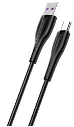 USAMS kábel U38 USB-C 5A Fast Charge for OPPO/HUAWEI készülékhez 1m fekete SJ376USB01 (US-SJ376) (SJ376USB01)