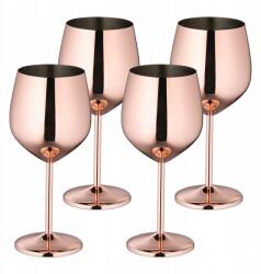 Relaxdays 4db-os borospohár szett RD49331, rózsaszín