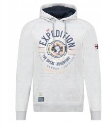 Geographical Norway Geo Norway férfi meleg pamut felső sportos kapucnis kényelmes (WZ3019H/GN-Blended Grey)