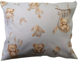  Pamut kispárna huzat - pasztellkék alapon álomfogó maci