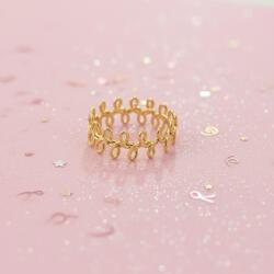 Pink Dream Beauty Elara - arany színű, hurkolt mintázatú gyűrű Szín: Arany