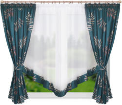 fuggonyoutlet Decor, Volie, szett, zöld, 400x160 cm