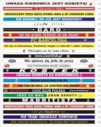 Oracal Matricák a regisztrációs tábla alá Kész Minták