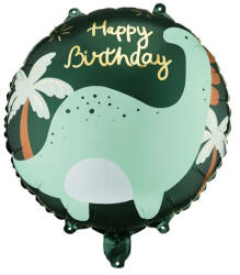 Partydeco Szülinapi lufi 18" 45cm Happy Birthday, Dinoszaurusz (LUFI133735)