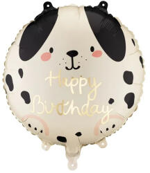 Partydeco Szülinapi lufi 18" 45cm Happy Birthday, Kutya (LUFI496595)