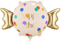 Partydeco Szülinapi lufi 30" 76cm Happy Birthday (LUFI623180)