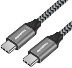 PremiumCord Usb-c kábel M/M, 100W 20V/5A 480Mbps pamut zsinór, 1m, ku31cw1 (KU31CW1)