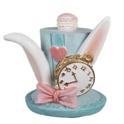 Clayre&eef Húsvéti figura nyuszifüles kalap órával kicsi