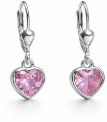 CUORE ROSA CUORE ezüst fülbevaló - 25 mm (2026012802)