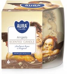 AURA Illatos gyertya üvegben |Angyalkák|~24h (sn71s-04)
