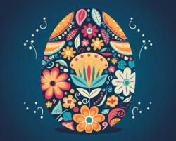 Alkotásutca Húsvéti tojás - Számfestő készlet kereten 40x50