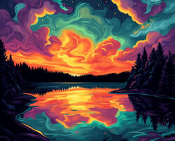 Alkotásutca Víztükör - Számfestő készlet kereten 40x50