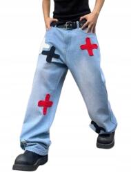 Shein Farmer Nadrág Casual Felvarrásokkal Xs Lrf